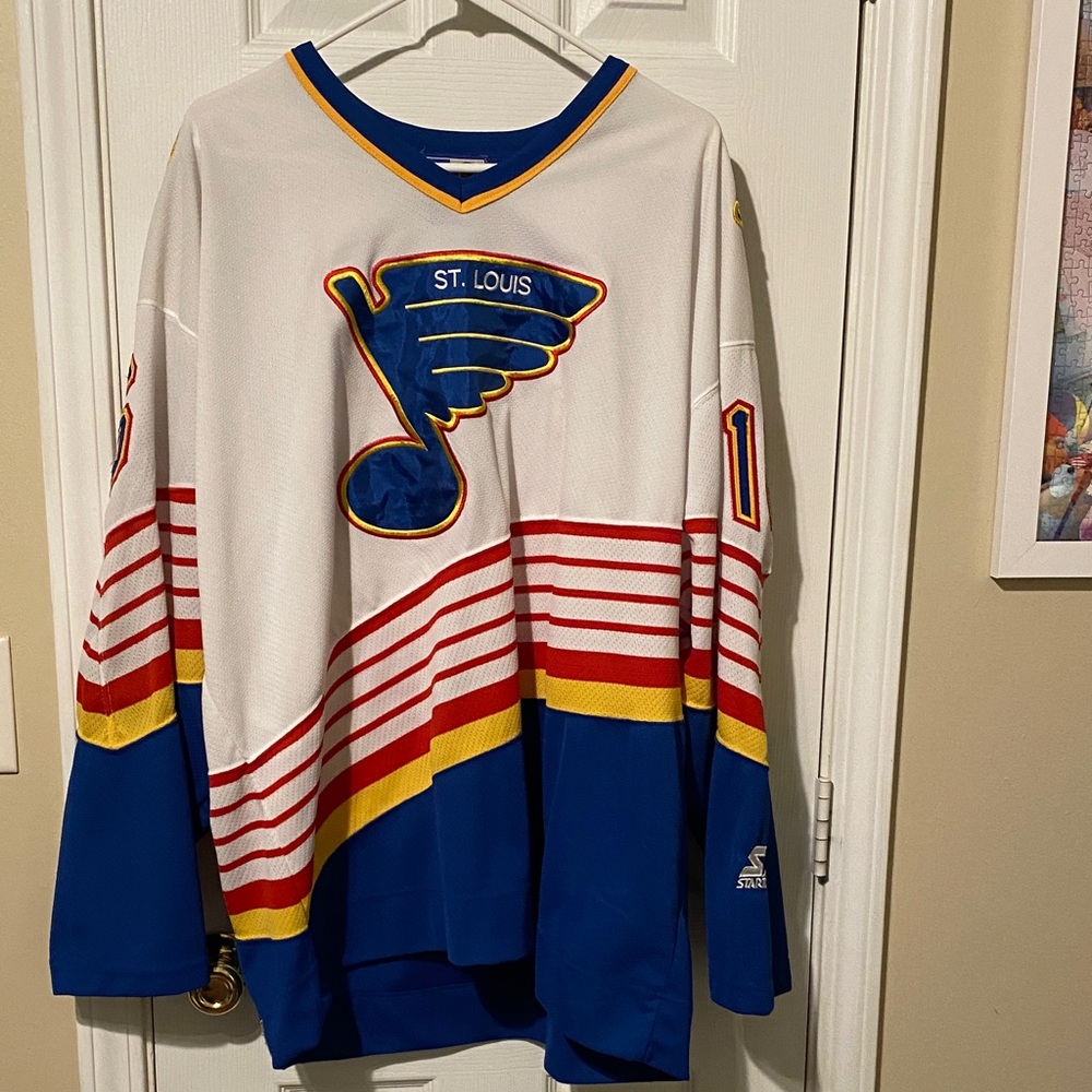 STARTER Vintage White and Blue Hull 16 Jersey XL - Picture 2 of 8